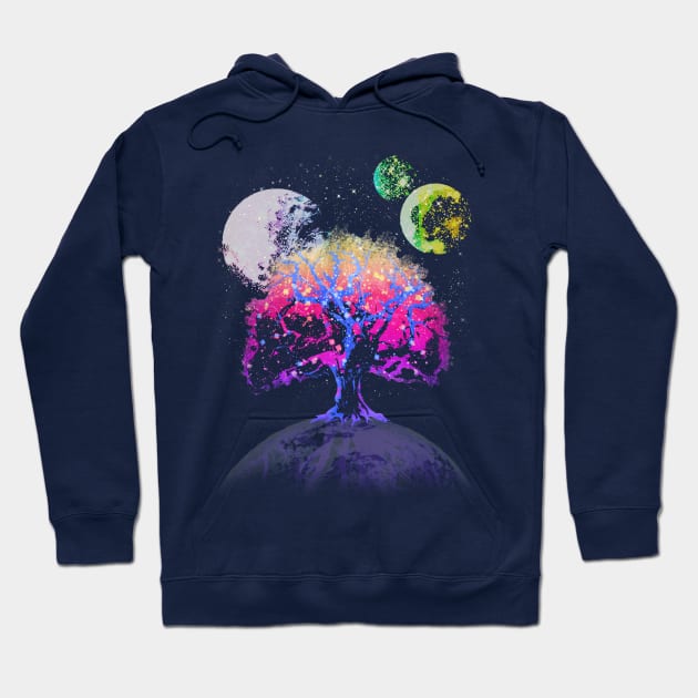 Space Tree of Life Hoodie by robotface